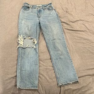 Abercrombie 90s straight ultra high rise curve love jeans size 28/6 short